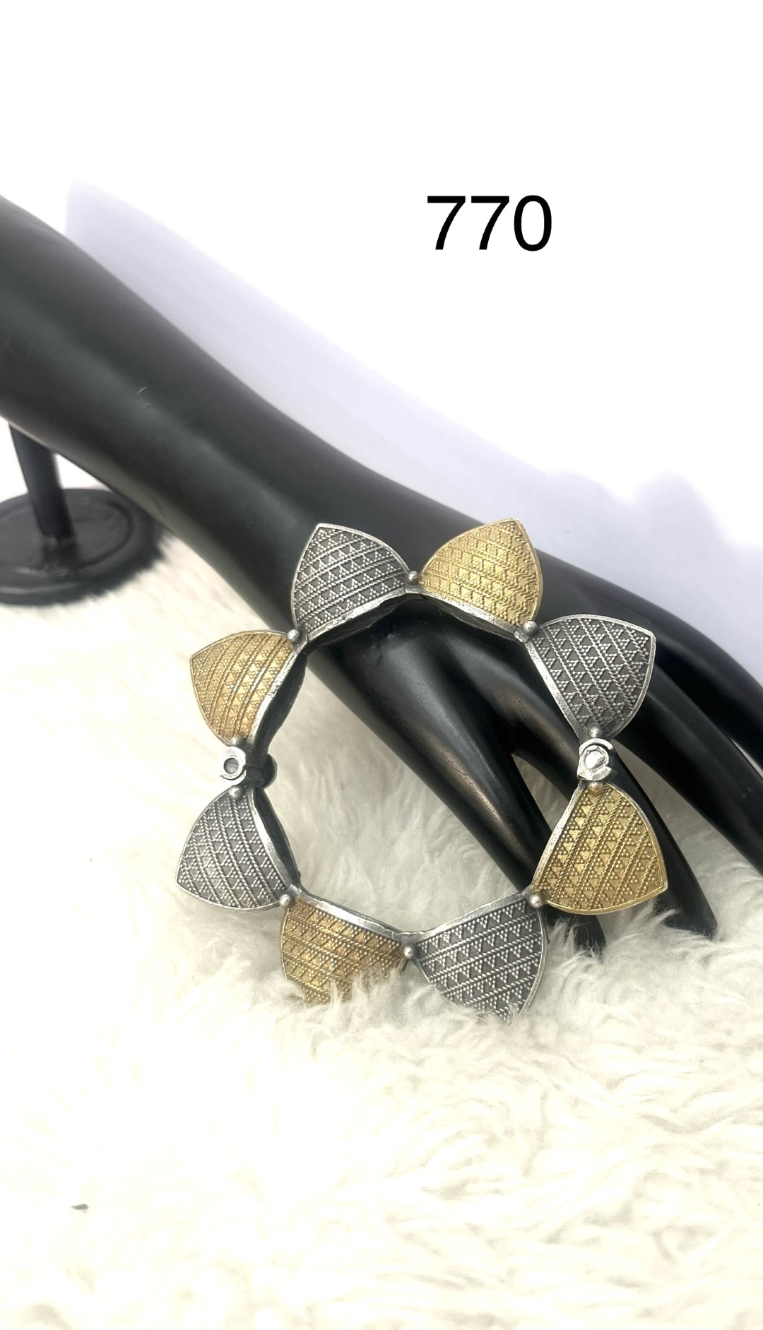 022 - German Silver Kada & Bangels