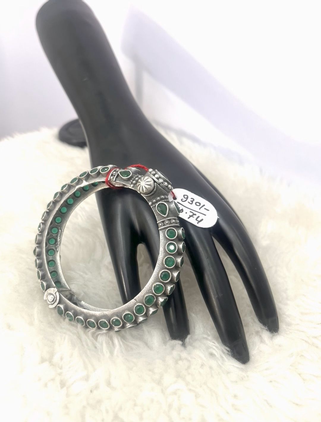 026 - German Silver Kada & Bangels