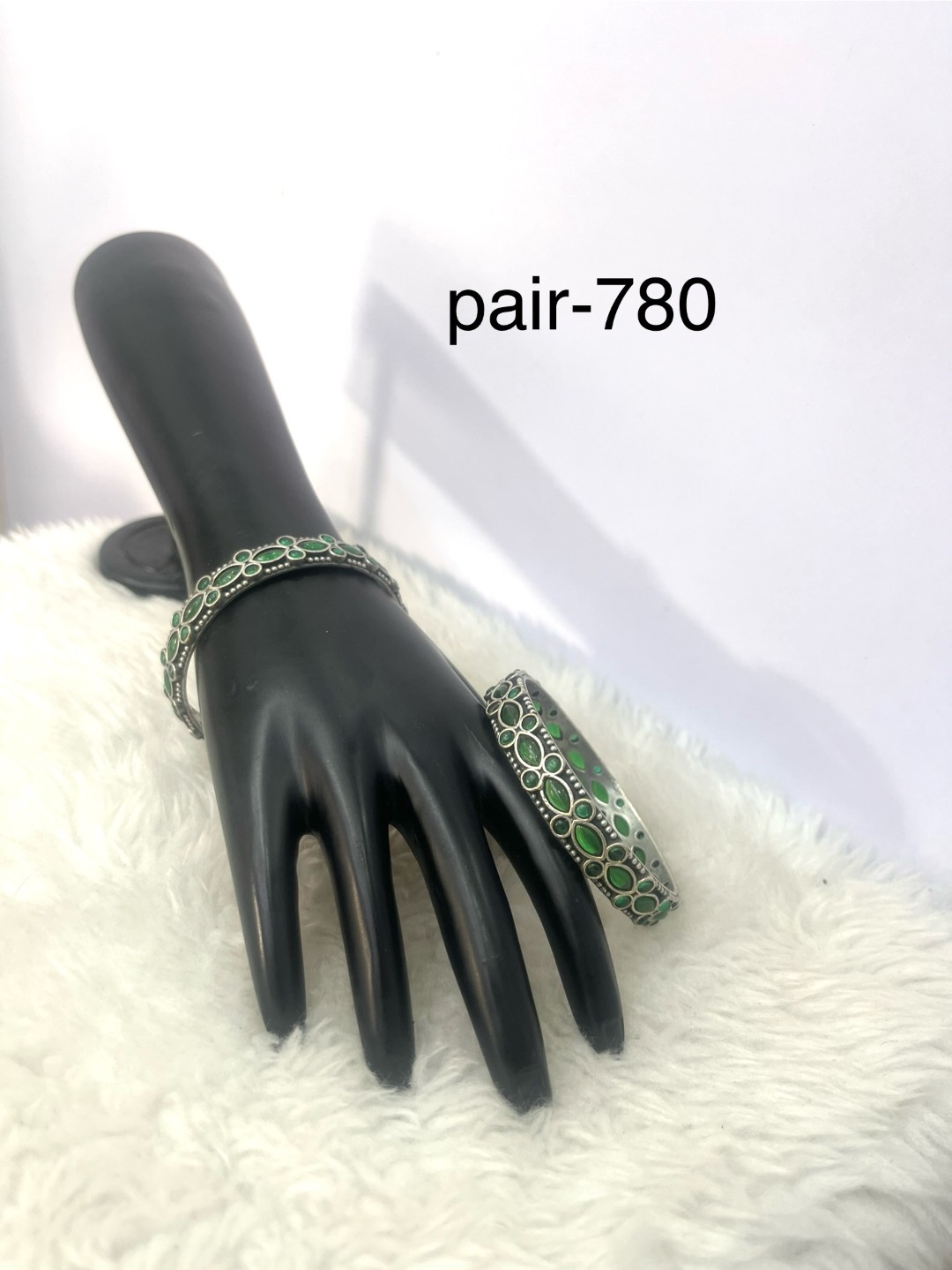 028 - German Silver Kada & Bangels
