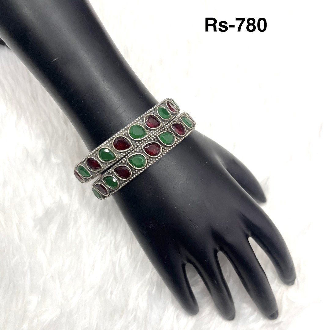 042 - German Silver Kada & Bangels