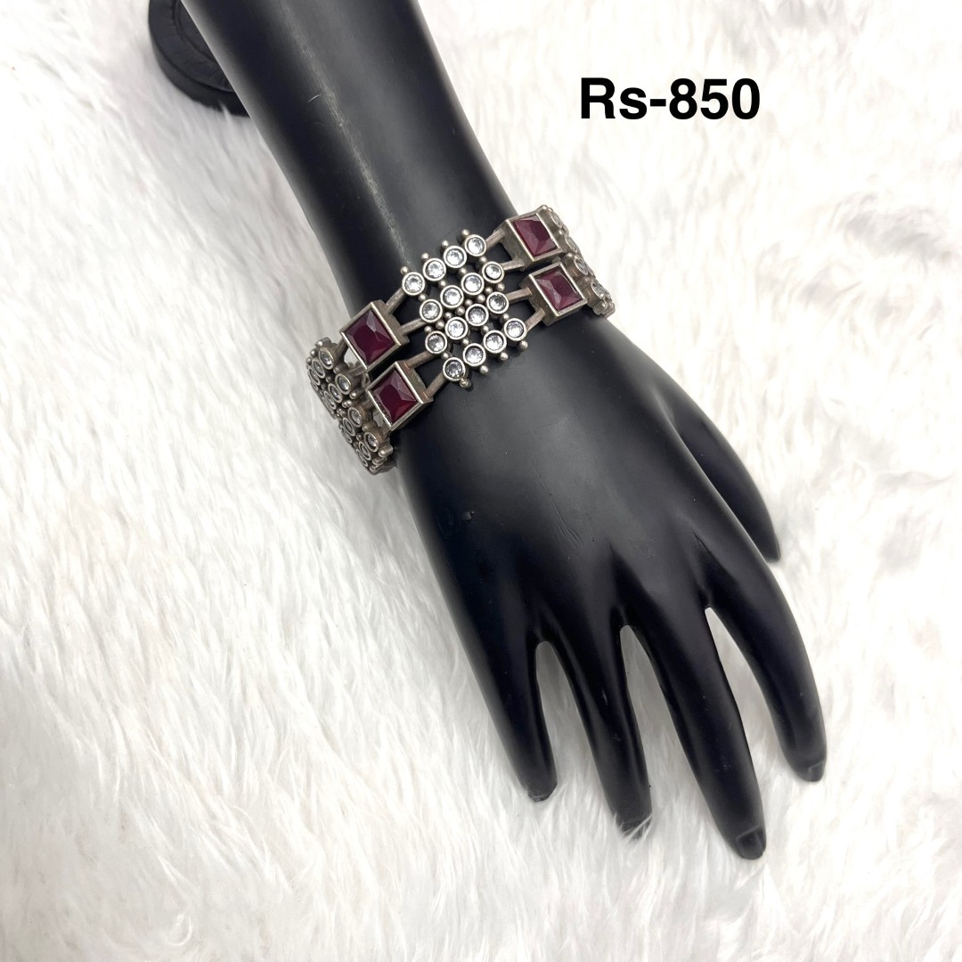 048 - German Silver Kada & Bangels