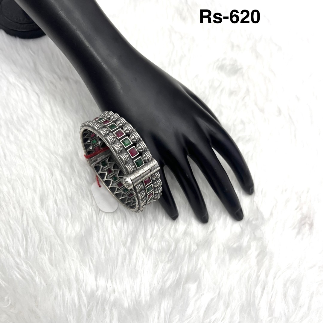049 - German Silver Kada & Bangels