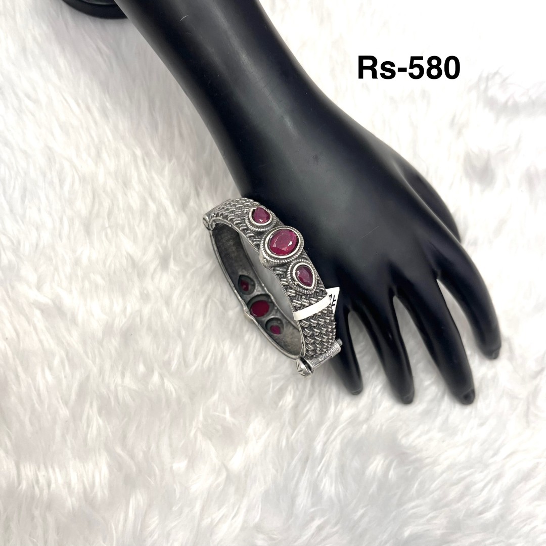 052 - German Silver Kada & Bangels
