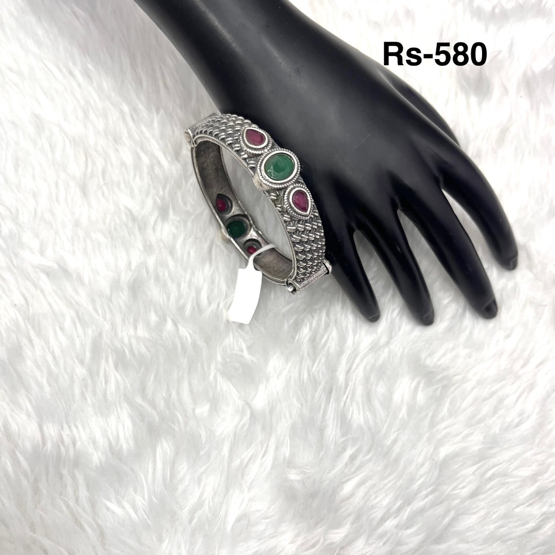 053 - German Silver Kada & Bangels