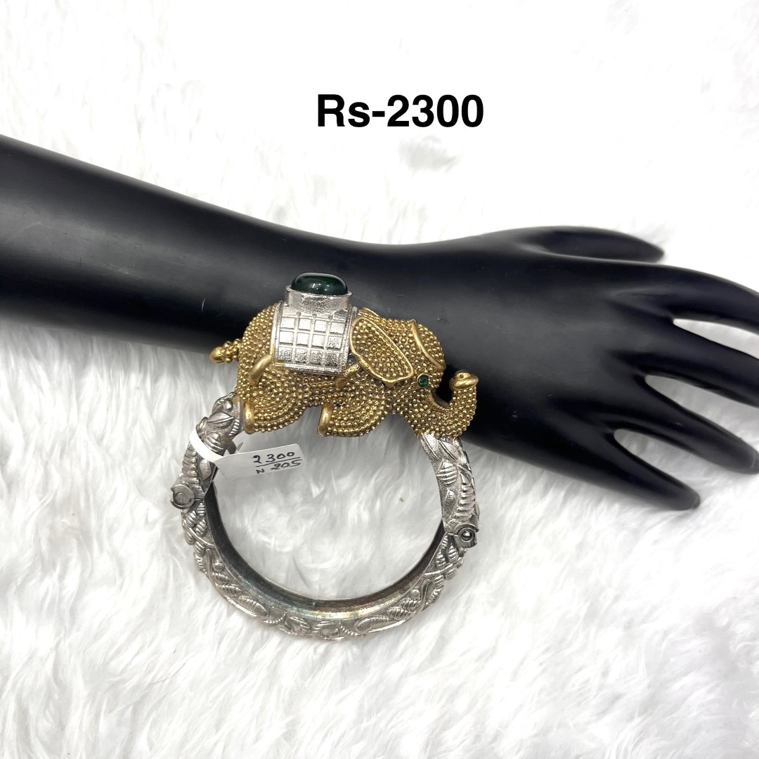 054 - German Silver Kada & Bangels